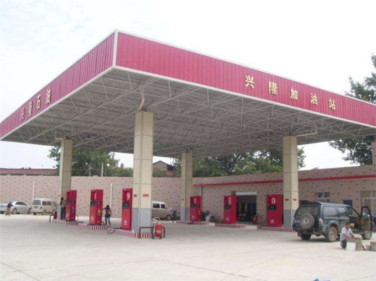 清镇加油站钢结构网架案例9